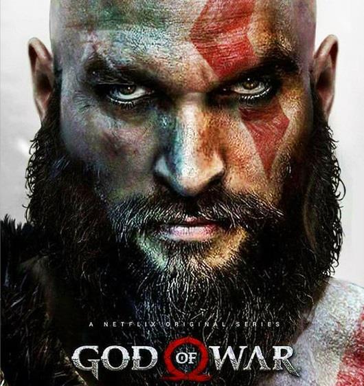 Il finto poster della serie di God of War La serie fake di God of War con Jason Momoa