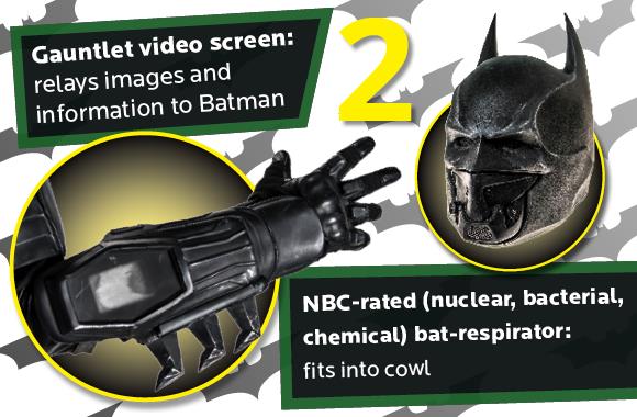 Il monitor e il bat-respiratore della tuta di Batman che ha vinto il Guinness dei Primati Il monitor e il bat-respiratore della tuta di Batman da Guinness