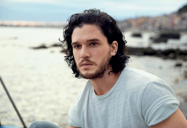 Kit Harington dal set de Il Trono di Spade al palco del Giffoni Film Festival Primo piano di Kit Harington alias Jon Snow