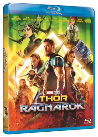La cover del Blu-ray di Thor: Ragnarok La cover dell'edizione Blu-ray di Thor: Ragnarok