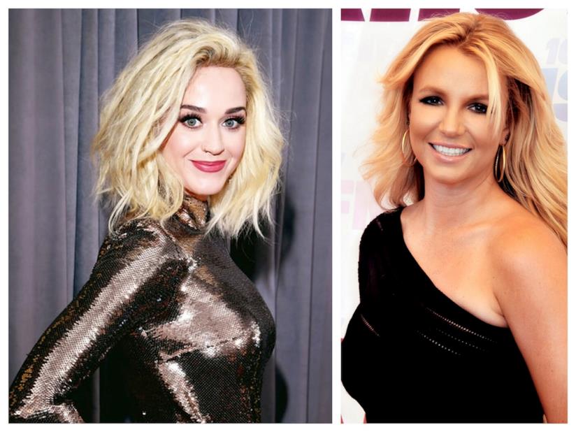 Katy Perry presa di mira dai fan di Britney Spears per un suo commento fuori luogo Primo piano di Katy Perry e Britney Spears