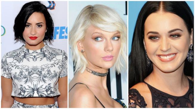 Demi Lovato attacca Taylor Swift citando Katy Perry Primo piano di Demi Lovato, Taylor Swift e Katy Perry