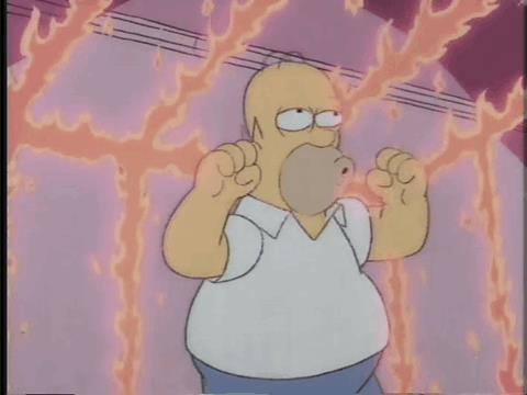 Homer in gabbia Homer intrappolato in una gabbia di fuoco