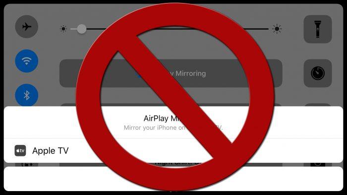Netflix interrompe il supporto ad AirPlay Simbolo di divieto