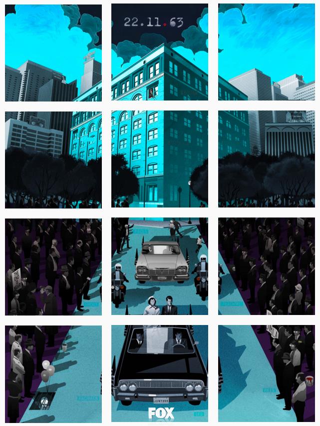 Il mosaico creato sull'account Instagram di 22.11.63 Sull'account Instagram di 22.11.63 si nascondono numerosi easter egg