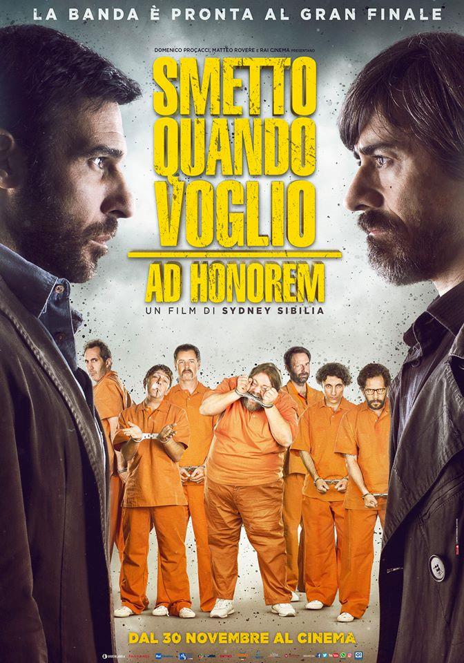 Smetto Quando Voglio - Ad Honorem, la banda pronta al gran finale Il poster ufficiale di Smetto Quando Voglio - Ad Honorem