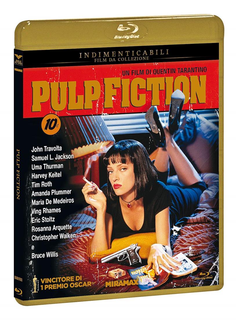Uma Thurman nella cover di Pulp Fiction La cover di Pulp Fiction
