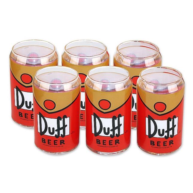 I Simpson: i migliori regali di Natale per i vostri amici e partner! Set da 6 bicchieri targato Duff Beer