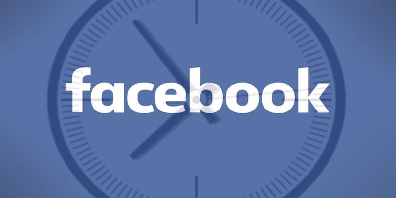 Facebook ha inventato una nuova unità di tempo chiamata Flick Logo di Facebook con un orologio sullo sfondo