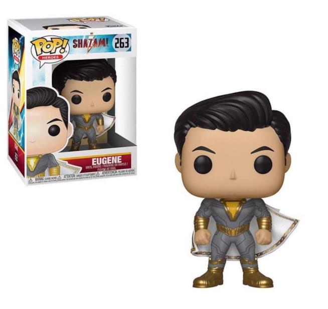 L'action figure Eugene tratta da Shazam!, della serie Funko POP Il Funko POP! di Eugene, con e senza scatola