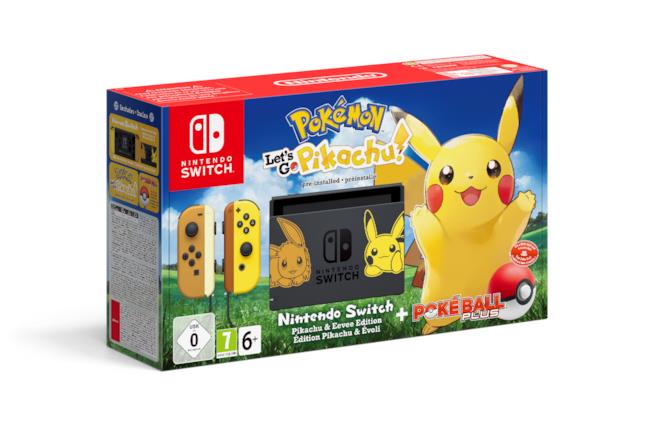Pokémon Let's Go Pikachu e Eevee saranno accompagnati da una Switch con livrea dedicata Il bundle di Nintendo Switch con livrea dedicata a Pokémon Let's Go