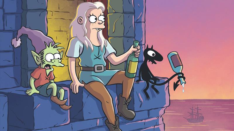 Netflix annuncia la seconda stagione di Disincanto, la serie fantasy di Matt Groening I protagonisti di Disincanto