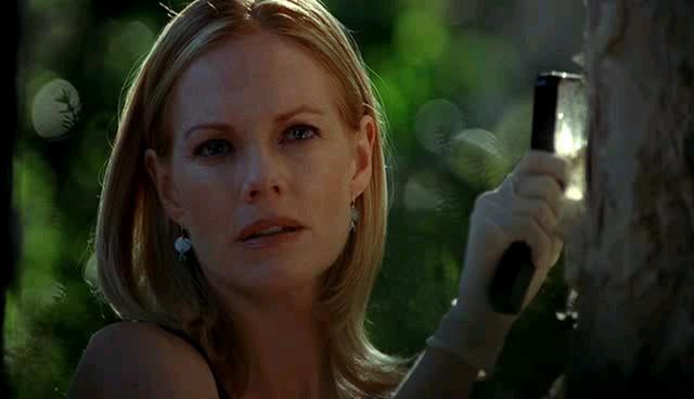Catherine WIllows in una scena di CSI - Scena del crimine Catherine Willows, personaggio di CSI - Scena del crimine