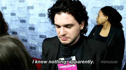 I know nothing Jon Snow non sa niente, dice