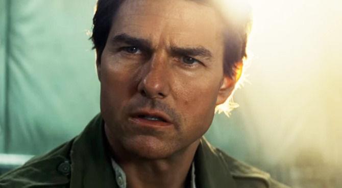 Tom Cruise in una sequenza de La Mummia Un primo piano di Tom Cruise nel film La Mummia