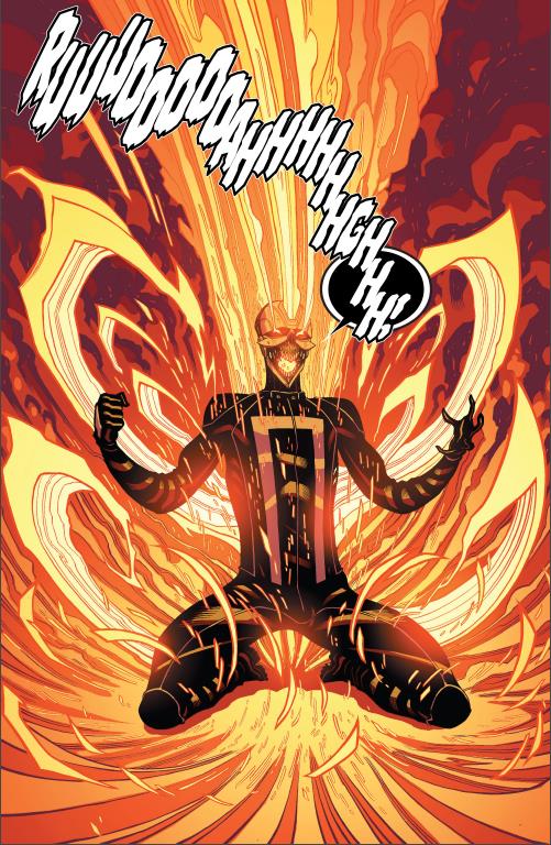 Il nuovissimo Ghost Rider in tutta la sua ferocia La prima apparizzione del nuovissimo Ghost Rider