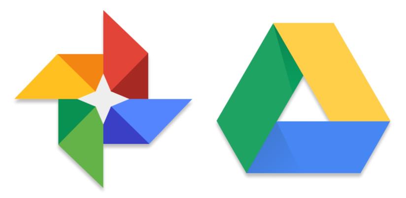 Fine della sincronizzazione automatica tra Drive e Foto Logo di Google Foto (sinistra) e Google Drive (destra)