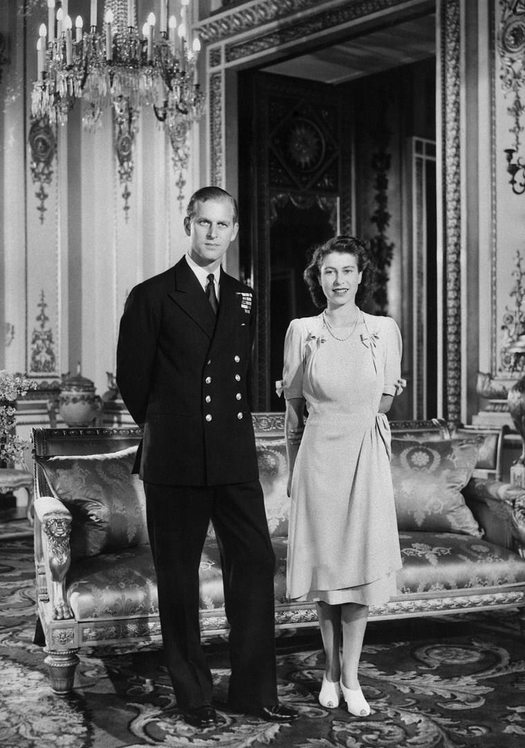 Il Principe Filippo e la Regina, da giovani Principe Filippo e la Regina Elisabetta