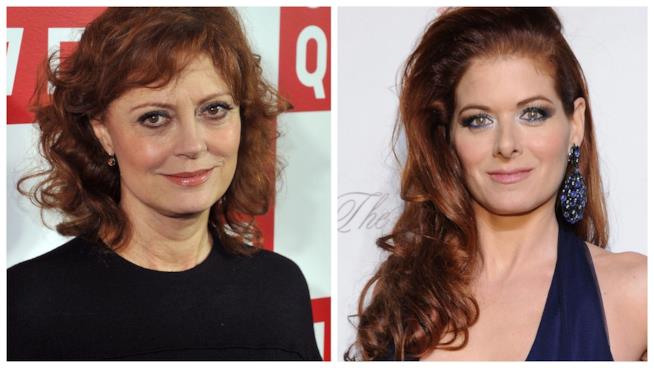 Susan Sarandon se la prende con Debra Messing su Twitter e non solo Primo piano di Susan Sarandon e Debra Messing