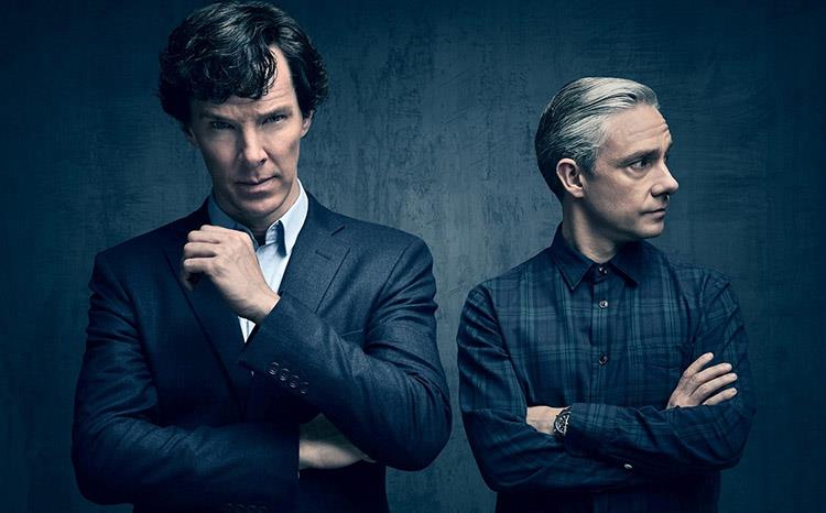 Sherlock Benedict Cumberbatch e Martin Freeman in Sherlock