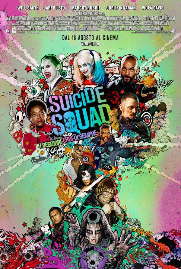 Suicide Squad - Poster italiano La Suicide Squad nel coloratissimo poster ufficiale italiano