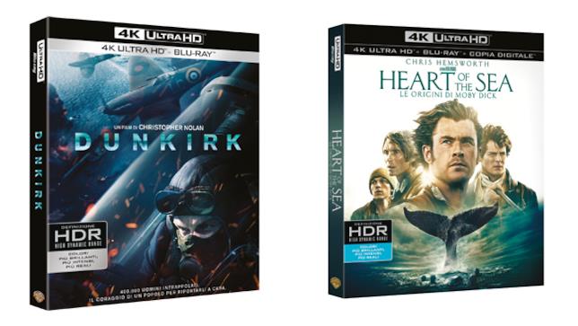 Dunkirk e Heart of the Sea – Le origini di Moby Dick Dunkirk e Heart of the Sea – Le origini di Moby Dick in 4K