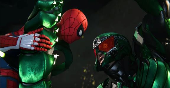Spider-Man contro Scorpion Spider-Man contro Scorpion in una scena del videogioco