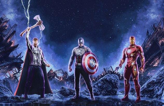 Thor, Capitan America e Iron Man, i principali Avengers del MCU Poster di Avengers: Endgame
