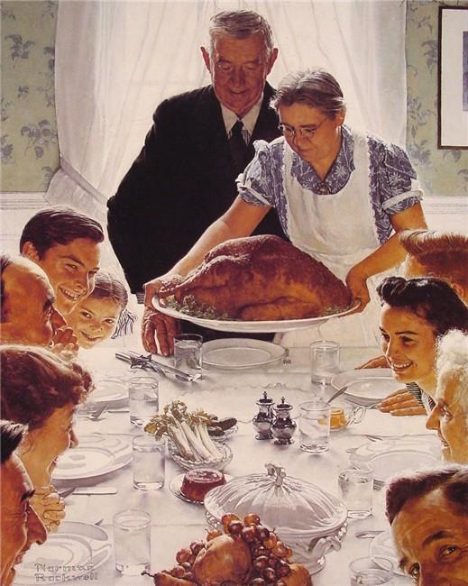 Libertà dal Bisogno, di Norman Rockwell Libertà dal Bisogno, immagine disegnata da Norman Rockwell