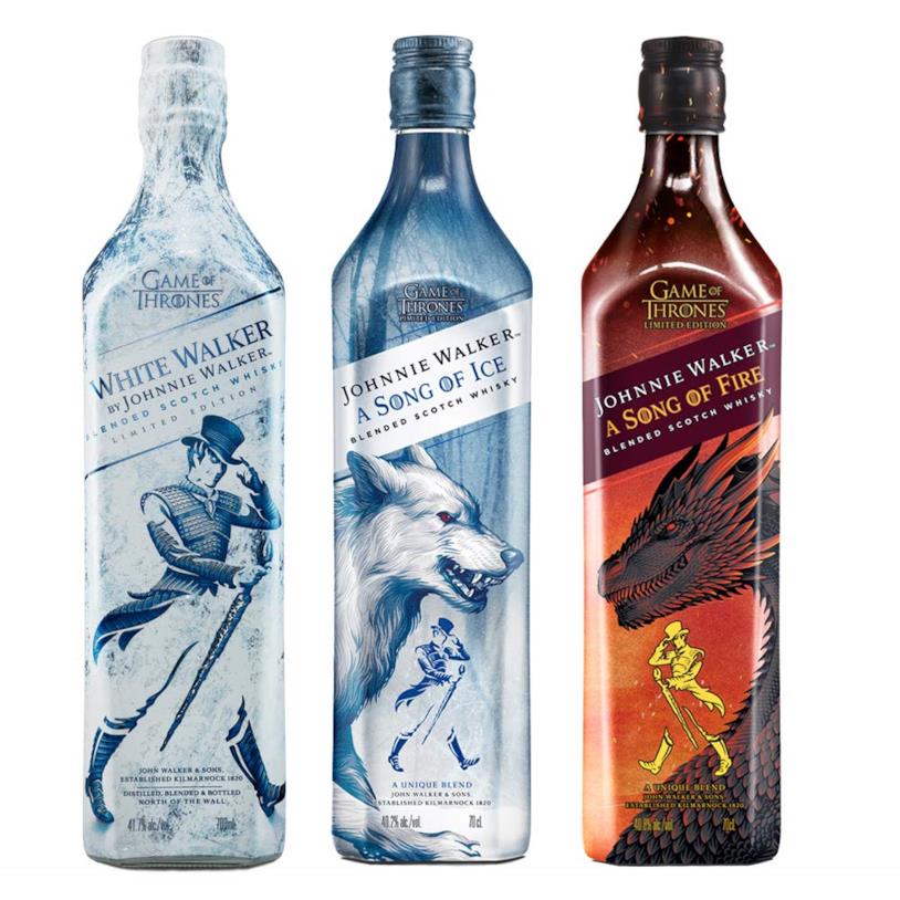 Game of Thrones, ecco le bottiglie speciali Johnnie Walker Le bottiglie speciali Johnnie Walker di Game of Thrones