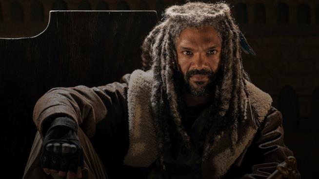 La statua di Ezekiel e Shiva da The Walking Dead Ezekiel in una scena di The Walking Dead