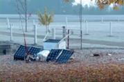 Un satellite Samsung è precipitato in Michigan Una foto del satellite Samsung precipitato in Michigan