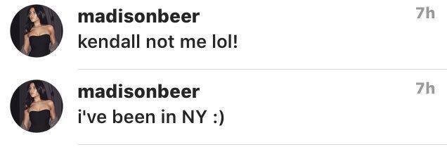Madison Beer commenta su Instagram Madison Beer svela che era Kendall Jenner la ragazza con Justin Bieber