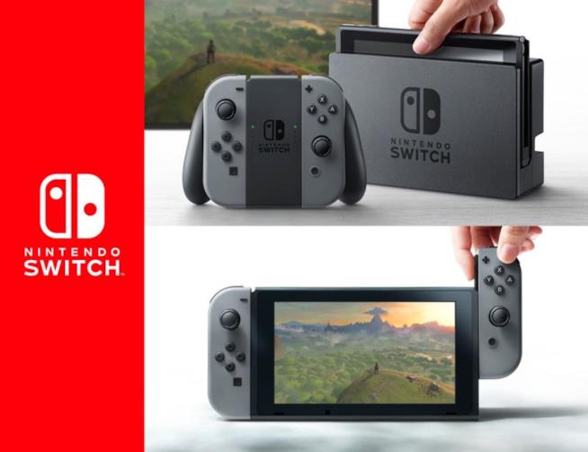 Nintendo Switch, la nuova console presentata ufficialmente da Nintendo Il logo ufficiale di Nintendo Switch