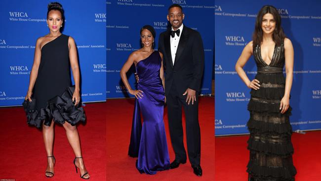 Le star presenti alla Cena dei Corrispondenti 2016 di Barack Obama Kerry Washington, Priyana Chopra e Will Smith