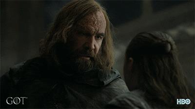 Valar Morghulis: Arya Stark in Game of Thrones 8 Rory McCann e Maisie Williams in Game of Thrones 8x05