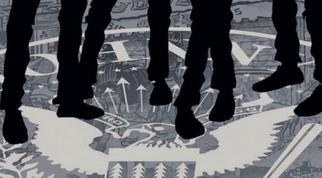 La cover del fumetto sui Ramones La copertina di One! Two! Three! Four! Ramones!