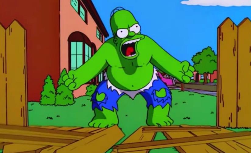 I Simpson: quando Homer divenne Hulk e spaccò tutto dalla rabbia Homer Simpson nella sua versione Hulk