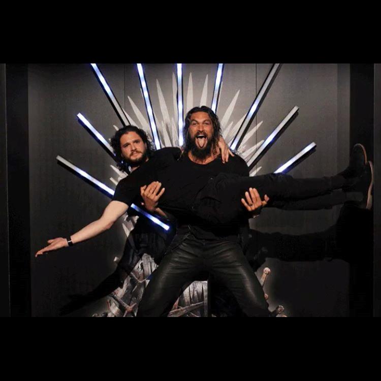 Wrap party? Jason Momoa