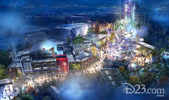 Marvel Land e Disney Campus: le novità dei parchi annunciate al D23 Expo Avengers Campus: nuova attrazione dei parchi Disney