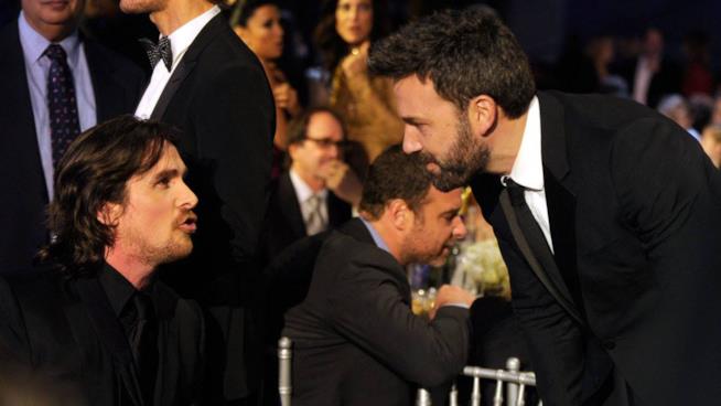 Ben Affleck, il successore di Bale come Uomo Pipistrello Christian Bale e Ben Affleck assieme