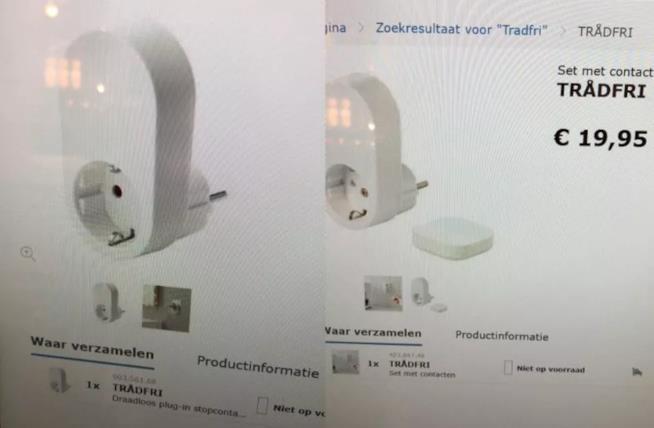 Le prime prese smart IKEA Un'immagine delle prese smart Ikea trapelata online