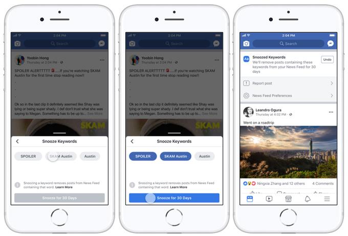 La nuova funzione di Facebook Snooze Keywords Tutorial su come funziona Snooze Keywords su Facebook