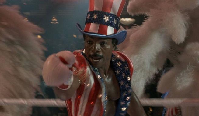 Creed II, Dolph Lundgren parla dello scrip originale del film Carl Weathers in una scena di Rocky IV