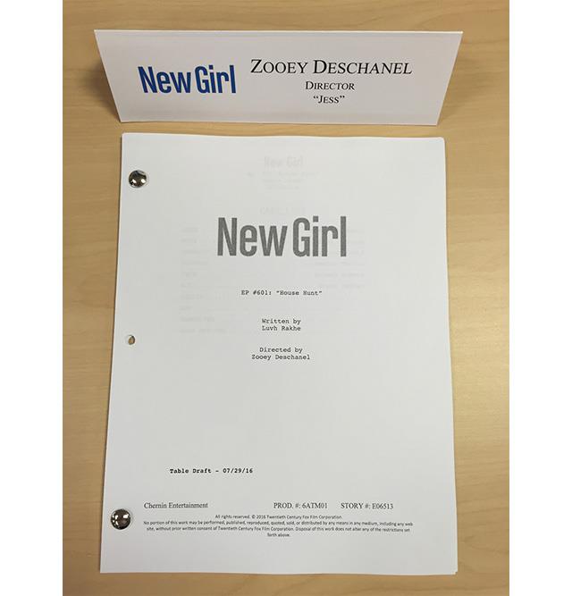 La prima pagina del copione della prima puntata di New Girl 6 Nel Girl 6, il copione della prima puntata