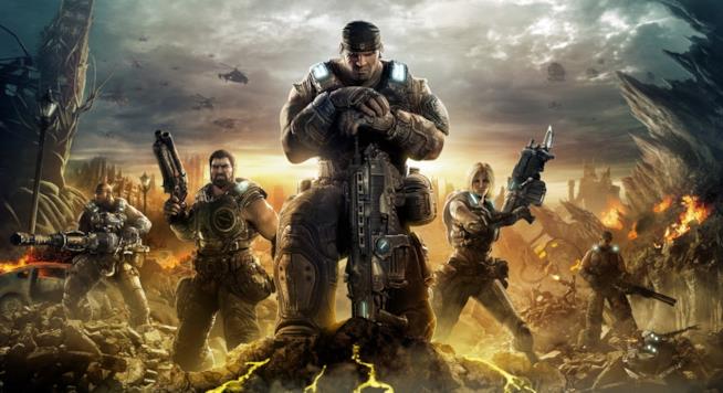 Microsoft conferma il film di Gears of War I protagonisti di Gears of War 3 in un wallpaper ufficiale del gioco