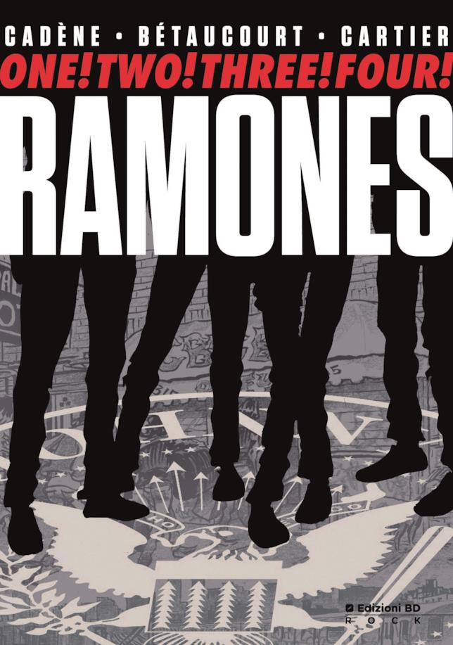 La cover del fumetto sui Ramones La copertina della graphic novel dedicata ai Ramones