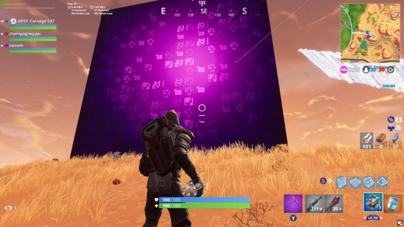 Fortnite: appare un grande cubo viola ed è subito mistero Il gigantesco cubo viola nella mappa di Fortnite