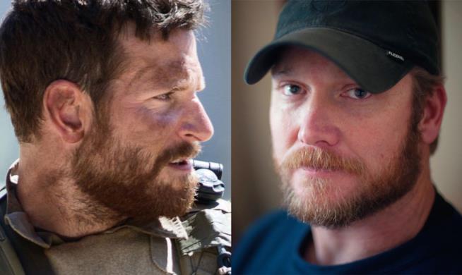 American Sniper, la storia vera del cecchino Chris Kyle che ha ispirato il film di Eastwood Bradley Cooper in American Sniper e il vero Chris Kyle