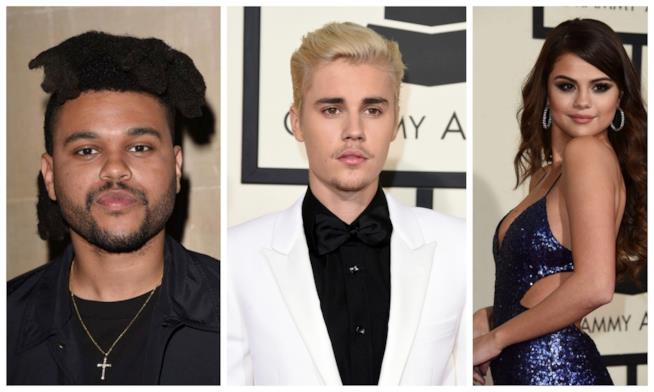 Justin Bieber commenta la relazione di Selena Gomez e The Weeknd Primo piano di Justin Bieber, Selena Gomez e The Weeknd
